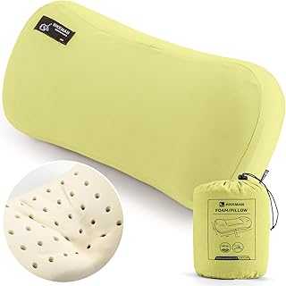 Camping Memory Foam Pillow - Ultralight Neck Support Pillow for Travel, Ergonomic Design for Comfort in Camping, Car, Beach, and Office