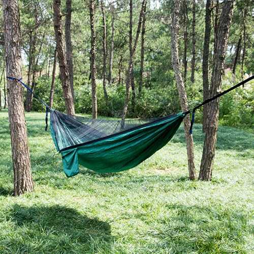 QYLTTDM Travel Hammock with Mosquito Net, Camping Hammock, Outdoor Camping Hammock, Max 300KG, Portable Travel Multi Person Tree Hammock, for Outside, Hiking, Travel and Backpacking