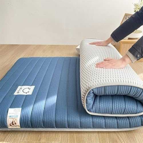 Japanese Floor Mattress Futon Mattress Portable Roll Up Tatami Mattress Folding Sleeping Pad Breathable Floor Lounger Guest Bed For Camping Couch(Blue,100x200cm)