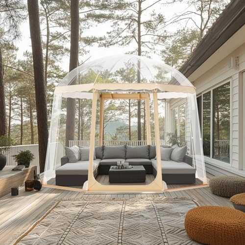 VEVOR All Weather Upgraded Pop up Bubble Tent- Instant Sports Tent, Need Simple Assembly - Weatherproof Clear Tent Shelter for Outdoor Events, Soccer, Football, Softball, and Fishing