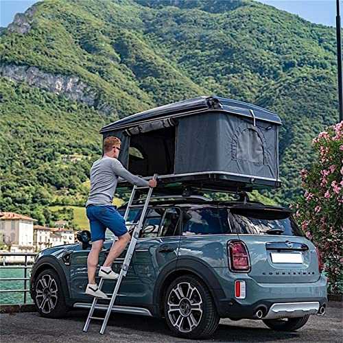 2-3 Person Rooftop Tent Hydraulic Automatic Quick Opening,Outdoor Camping Camping Car Roof Tent Is A Mobile Bedroom Telescopic Ladder,D