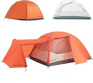 Montiro Triphyr Backpacking Tent with F-Nexus Extension 2-Person Combo, Attachable Extension Shelter, Lightweight 2 Person Tent for Backpacking Camping Hiking & Biking