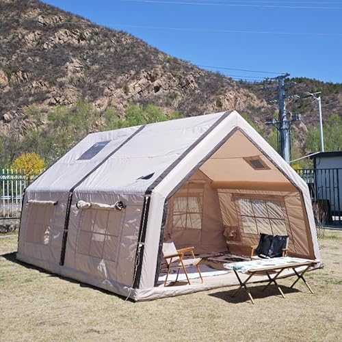 Waterproof tent outdoor camping inflatable tent two rooms luxury outdoor tent