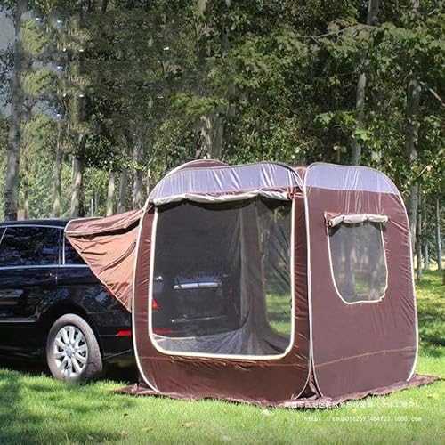 XMCMBS Tailored Car extension tent,for Mazda 6 (2013+) [Estate],Waterproof Double Layer Truck Tent Camping, Accommodate, Traveling Outdoor Activities Accessories,A/BROWN