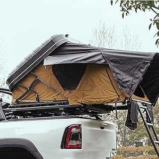 Generic Rooftop Tent Hard Shell, Pop Up Large Tent for 5 Person, Camping Car Suitable with Hydraulic Support for Jeep, SUV, Truck, Van