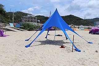 Easy to Set Up Canopy, Waterproof, Portable 6 Angles Beach Shelter, Shade with UPF 50+ UV Protection, Umbrella for Kids, Family Friends(with 1 Poles) for 2-3 People