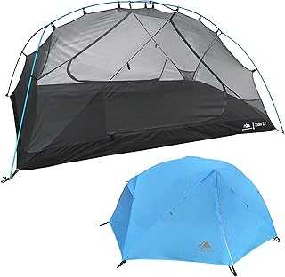 Hyke & Byke Zion 2 Person Backpacking Tent with Footprint - Lightweight Two Door Ultralight Dome Camping Tent