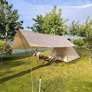 Outdoor Garden Camping Tent, Camping Pyramid Tent With Canopy, Adult Cone Bell Canopy Tents, 3-4 People Instant Tent, Suitable for Family Team Backpac