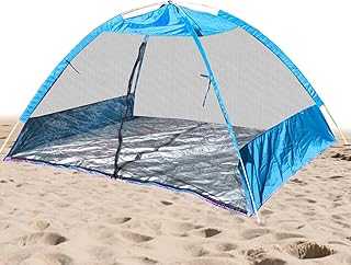 Beach Shelter - Beach Shade UPF 50 Camping Tent,UV Protection Sunshade Waterproof Canopy 3/4 Person for Backyard Travel Patio Camping Family Fun Fishing Picnic