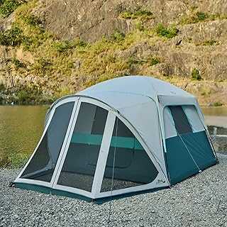 6/8/10/11 Person Camping Tent with Porch, Family Tents for Camping, Big Dome Tunnel Tent Includes Rainfly, Easy Setup Large Tents for Outdoor Camping, Reflective Windproof Rope, Large Vestibule